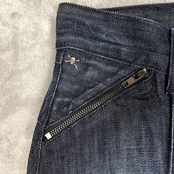 Chip & Pepper Denim Skirt Womens 28 Hi-low Y2K Style Grunge Made in USA Alt Goth - Picture 3 of 10